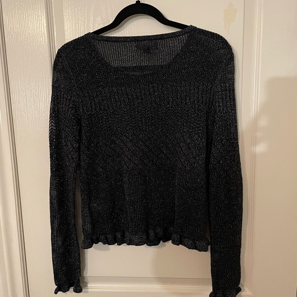 American Eagle Long Sleeve Sparkle Knit Top - Picture 8 of 9